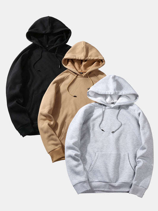 3 Pieces Basic Hoodies
