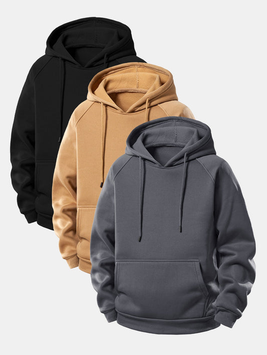 3 Pieces Basic Hoodies