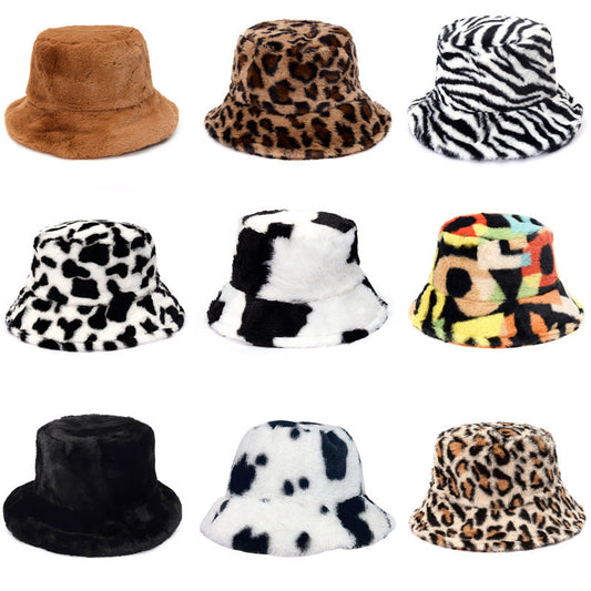 Thompson Faux Fur Adjustable Bucket Hat for Adults