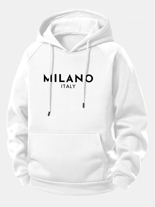 Milano Print Drawstring Hoodie
