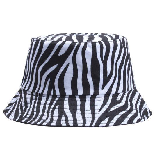 Zendaya Zebra Print Cotton Bucket Hat – Unisex, Short Brim