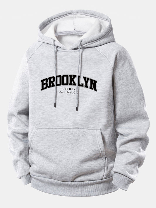 Brooklyn Print Drawstring Hoodie