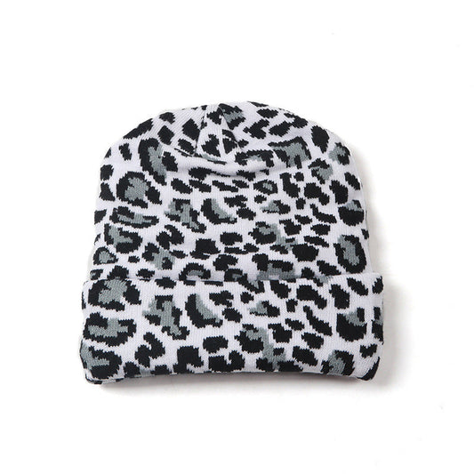 Tanner Women's Leopard Print Knit Beanie – Acrylic, All-Season