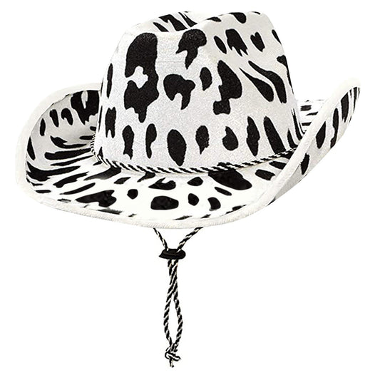 Elliot Milk Print Wool Felt Cowboy Hat – Unisex, Wide Brim