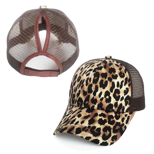 Colbert Leopard Print Curved Brim Baseball Cap