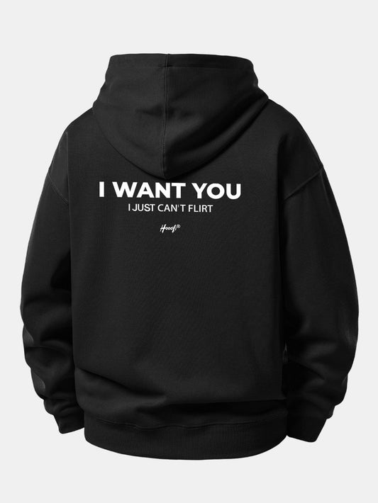 I Want You Back Print Relax Fit Hoodie