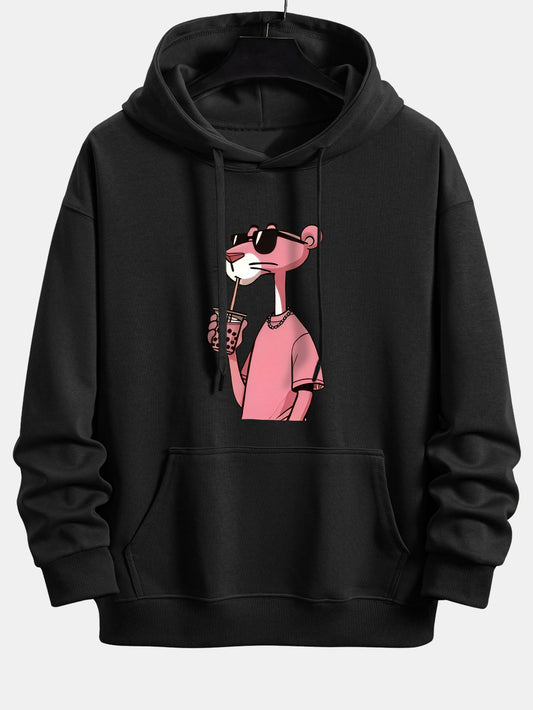 Pink Panther Print Relax Fit Hoodie