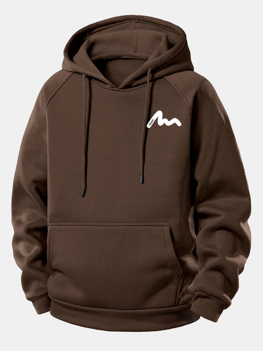 Letter Print Drawstring Hoodie