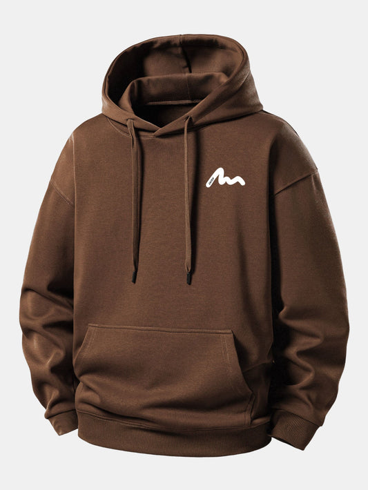 Letter Print Relax Fit Hoodie