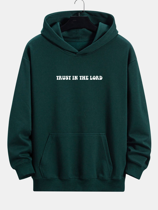 Trust In The Lord Print Relax Fit Hoodie