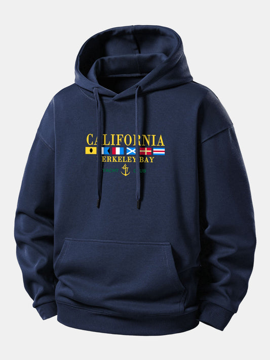 California Print Relax Fit Hoodie