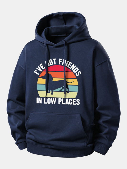 Dog Slogan Print Relax Fit Hoodie