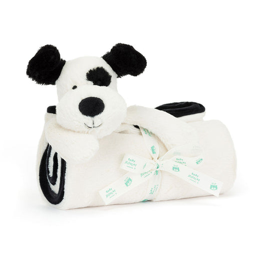 Jellycat Blankie Bashful Black & Cream Puppy 56cm
