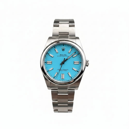 Rolex Oyster Perpetual – Turquoise Blue Dial Stainless Steel Oyster Bracelet