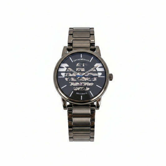 Emporio Armani Meccanico Men's Skeleton Automatic Watch – Gunmetal