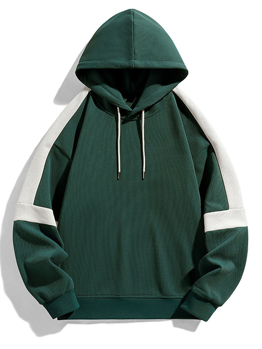 Color Block Waffle Hoodie