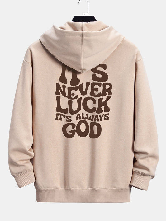 Slogan Back Print Relax Fit Hoodie