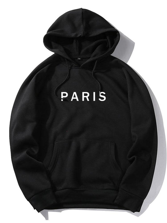 Paris Print Raglan Hoodie